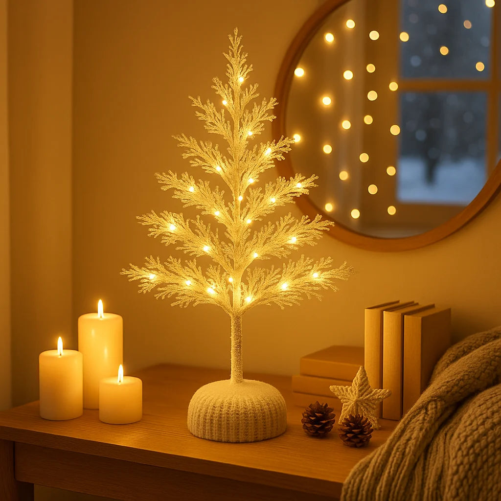Frosted Winterbaum | Künstlicher Weihnachtsbaum mit LED-Lichtern 4