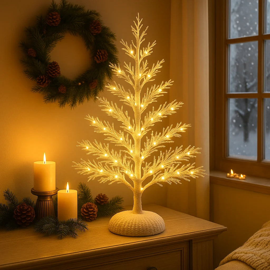 Frosted Winterbaum | Künstlicher Weihnachtsbaum mit LED-Lichtern 5