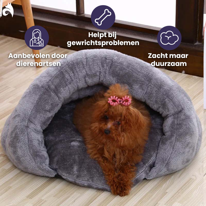 Gemütliches Höhlenbett für Hunde | Entspannungsbett Beige 6