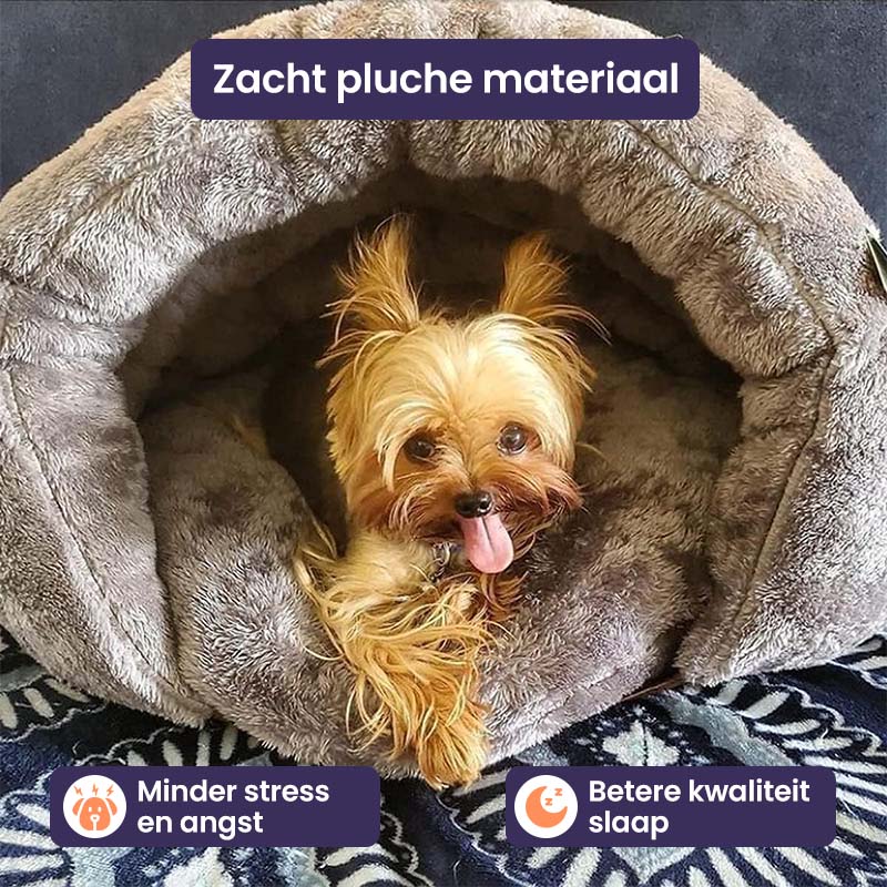 Gemütliches Höhlenbett für Hunde | Entspannungsbett Beige 7