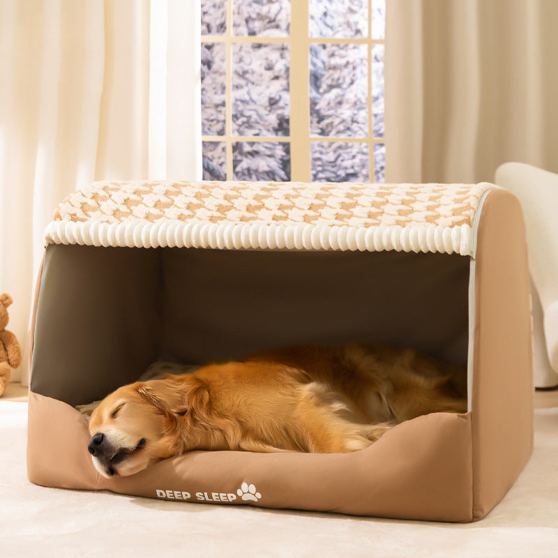 Gemütliches Plüsch Hundehaus | Indoor Hundehütte für Kleine Hunde 1