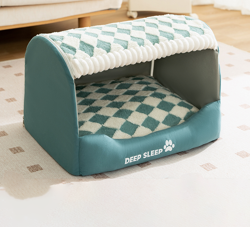 Gemütliches Plüsch Hundehaus | Indoor Hundehütte für Kleine Hunde 6