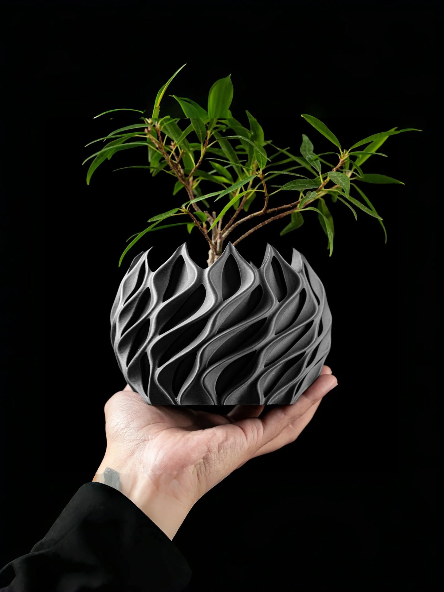 Geometrischer Blumentopf | 3D Gedruckter Pflanzkübel aus Bioplastik 0