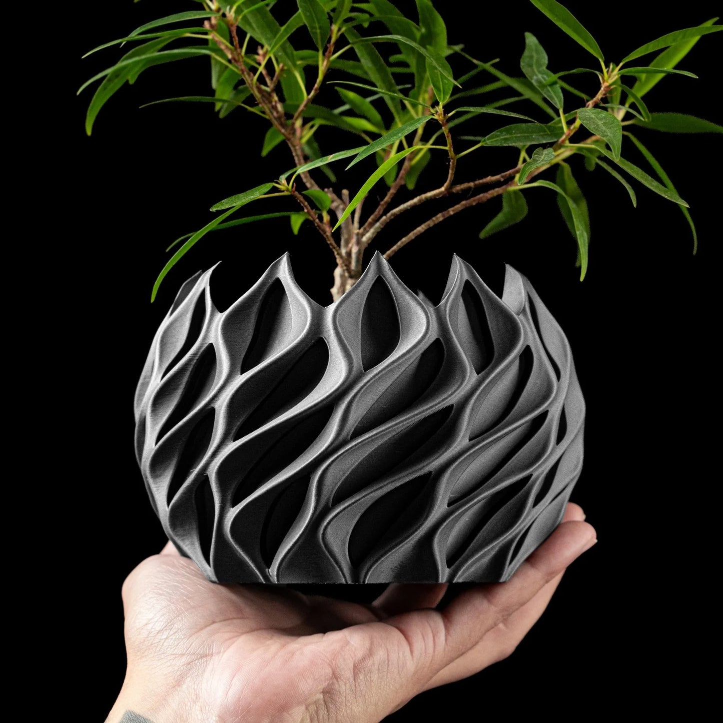 Geometrischer Blumentopf | 3D Gedruckter Pflanzkübel aus Bioplastik 11