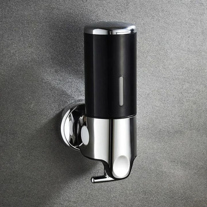 GlitzyLather | Wandmontage Seifenspender aus Edelstahl Silber 11