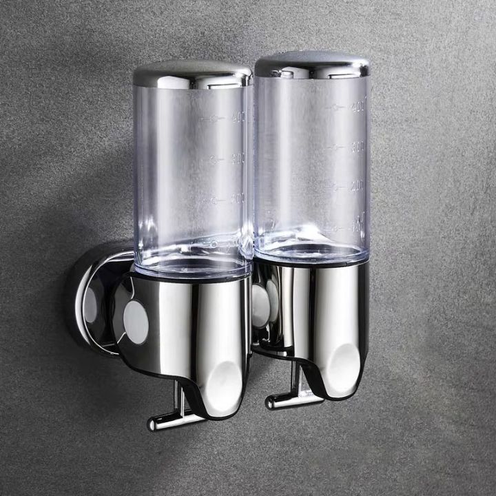 GlitzyLather | Wandmontage Seifenspender aus Edelstahl Silber 12