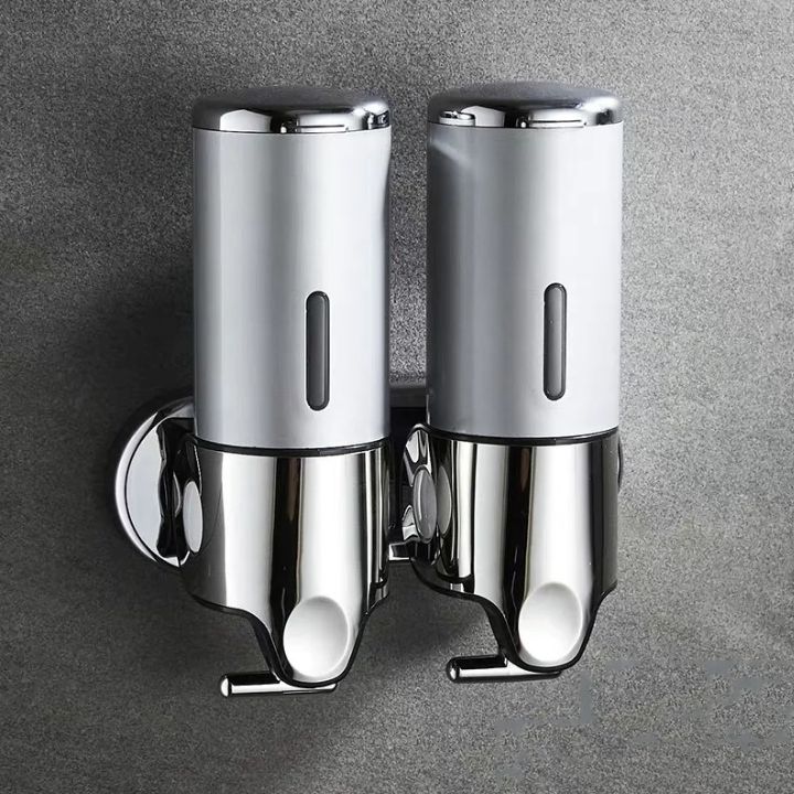 GlitzyLather | Wandmontage Seifenspender aus Edelstahl Silber 13