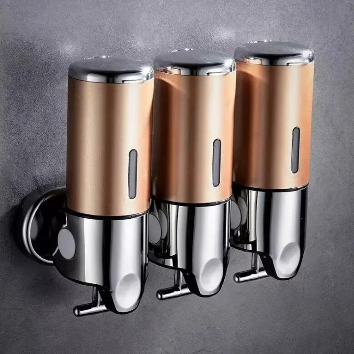 GlitzyLather | Wandmontage Seifenspender aus Edelstahl Silber 16
