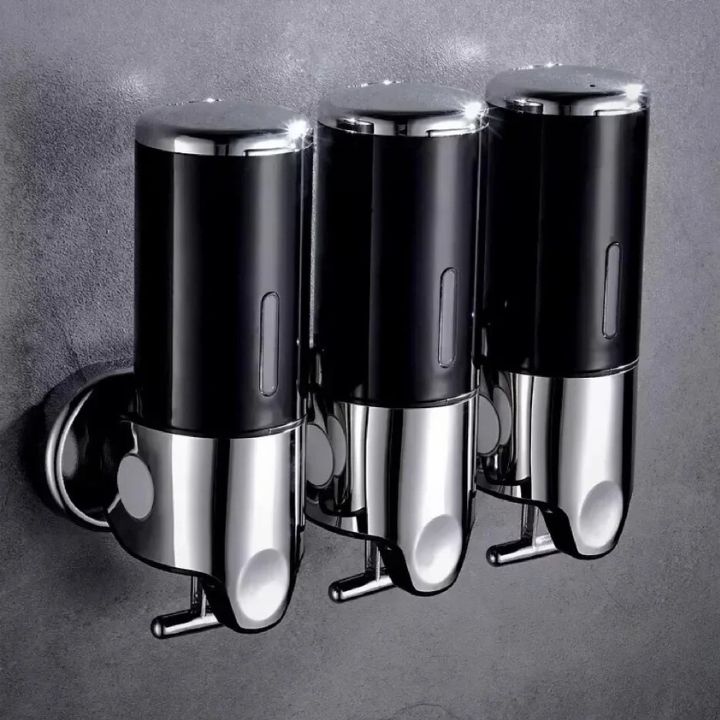 GlitzyLather | Wandmontage Seifenspender aus Edelstahl Silber 18