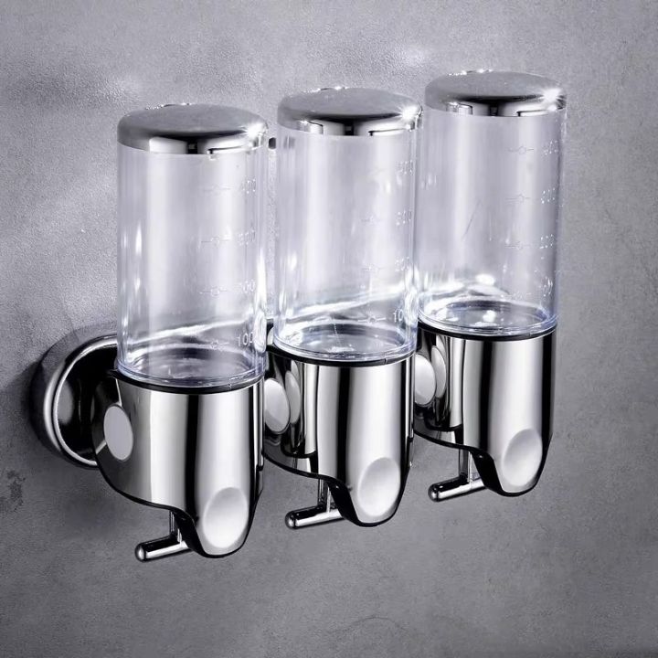 GlitzyLather | Wandmontage Seifenspender aus Edelstahl Silber 19