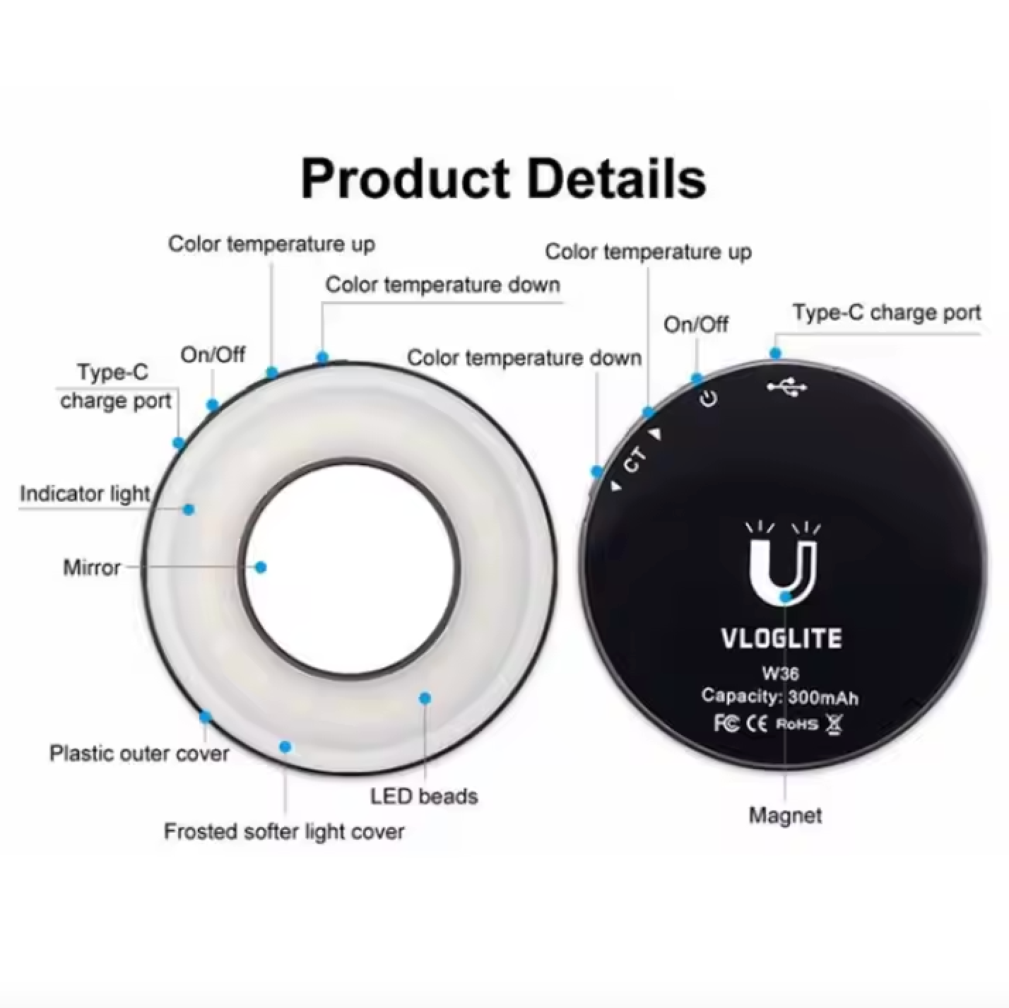 GlowRing | Magnetische Telefonleuchte für kreative Inhalte 4