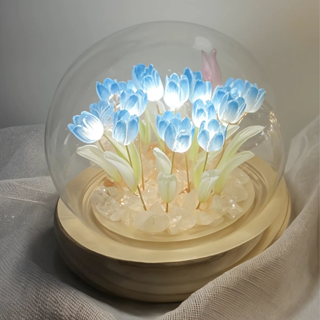 Glow Tulip Dome | LED Tischlampe mit Tulpen 6