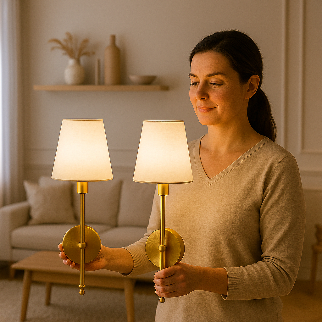 Golden Glow | Wandleuchte Innen LED Dimmbar in Gold 1