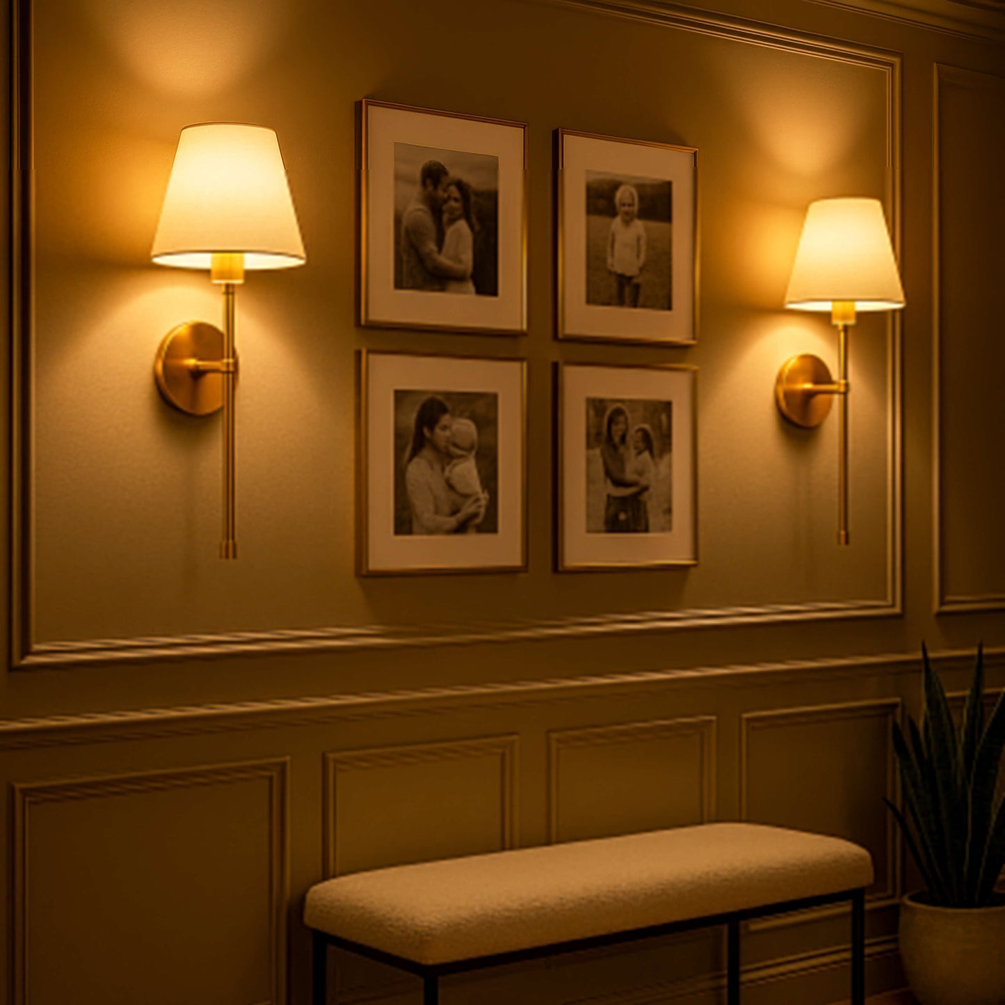 Golden Glow | Wandleuchte Innen LED Dimmbar in Gold 2