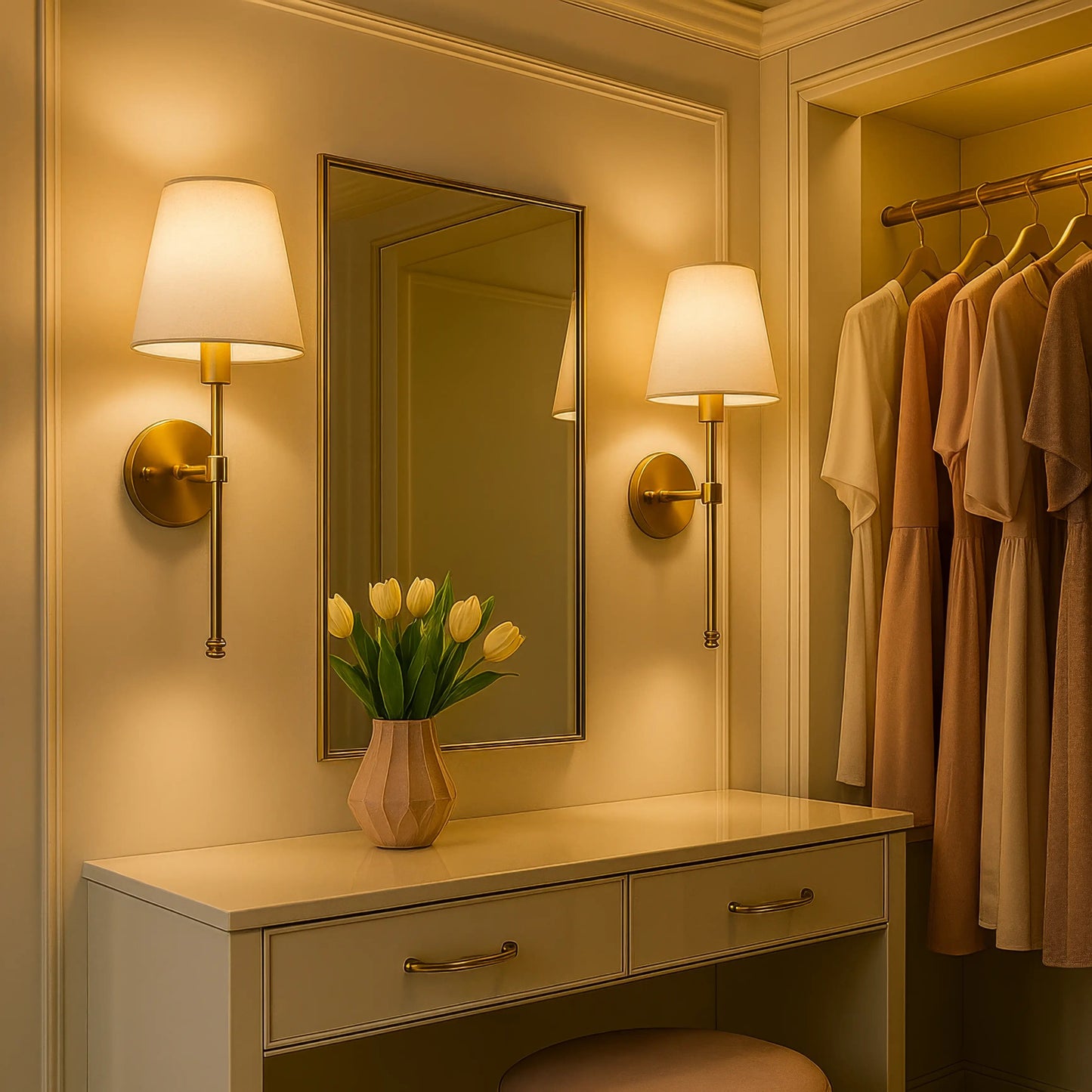 Golden Glow | Wandleuchte Innen LED Dimmbar in Gold 4