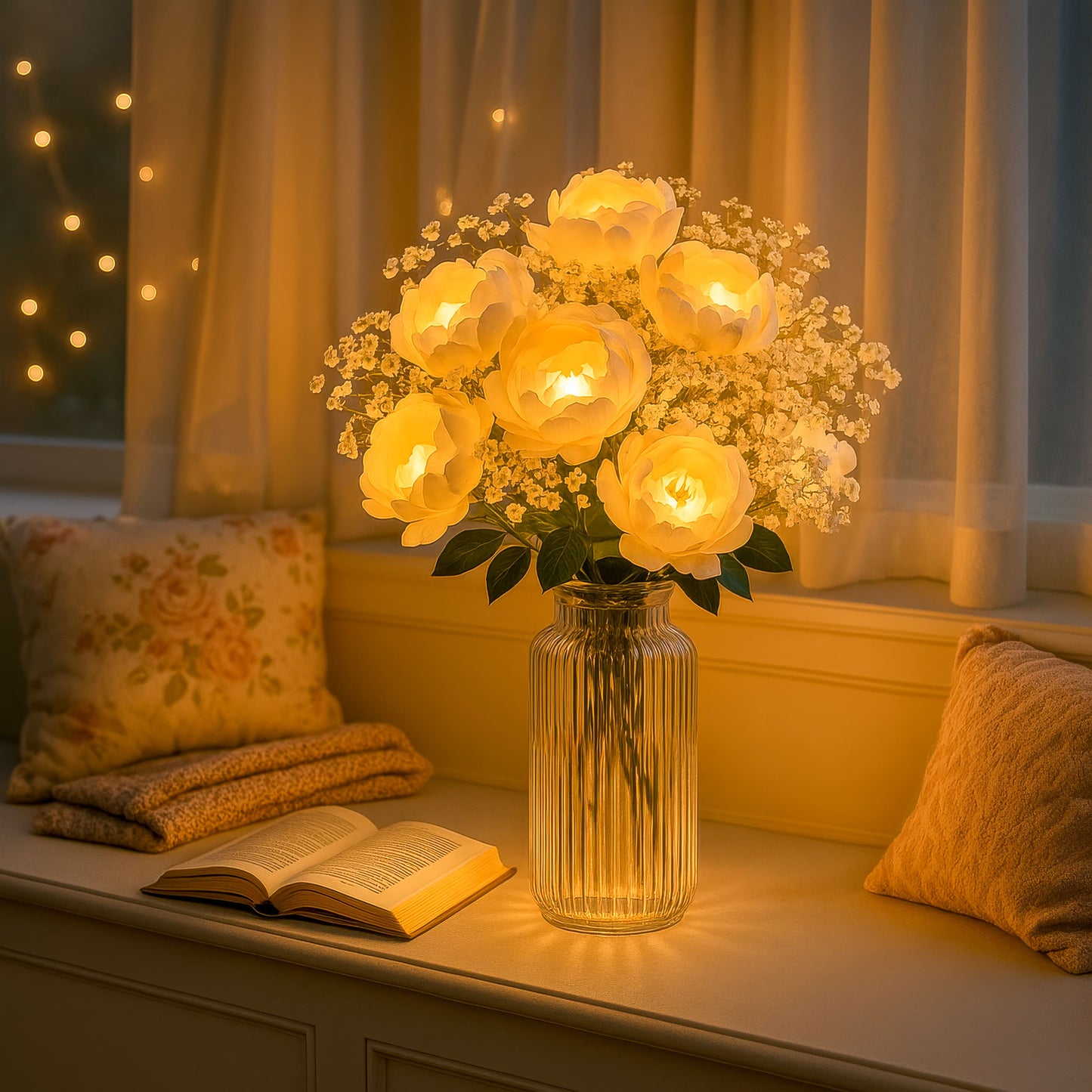 Goldene Blütenvase | Dekorative Blumenvase 1