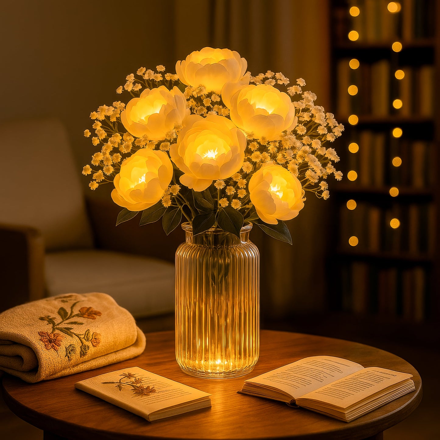 Goldene Blütenvase | Dekorative Blumenvase 2