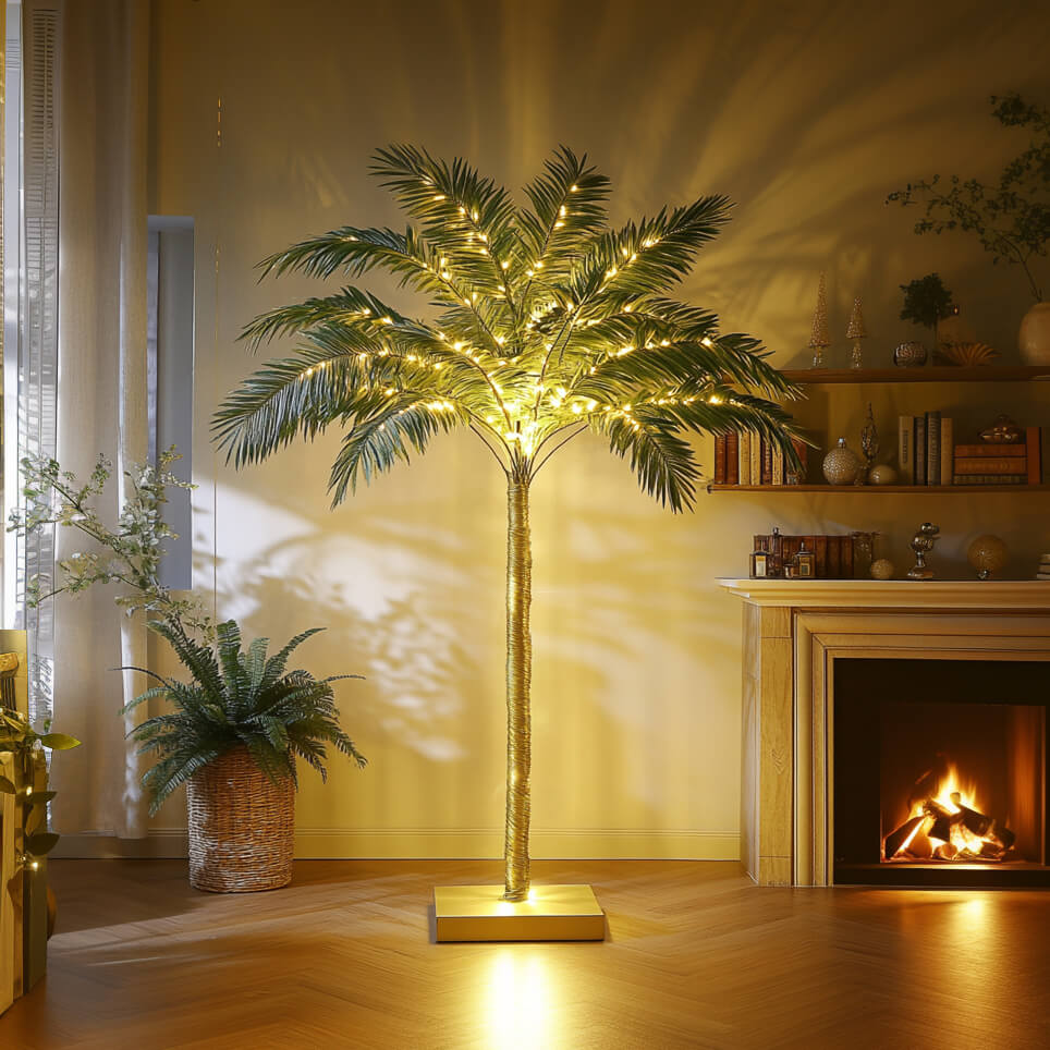 Goldene Palme | LED Bonsai Baum 1