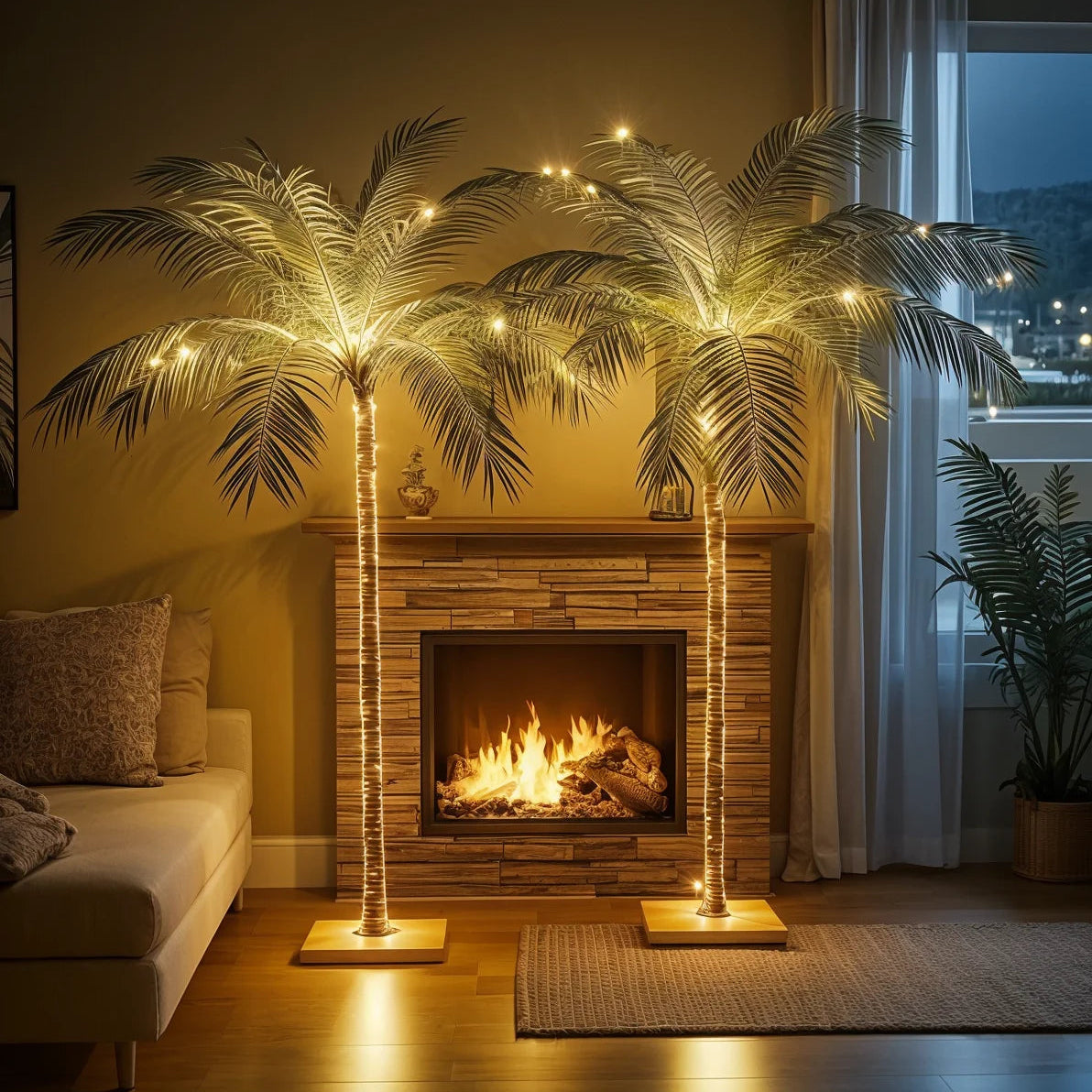 Goldene Palme | LED Bonsai Baum 5