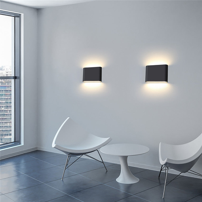Moderne LED Außenwandleuchte – Wasserdicht, Rechteckig, 6W/12W für Eingänge und Terrassen | Außenwandlampe mit Stil-6