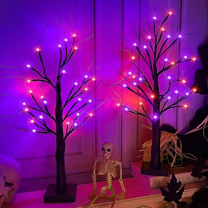 Halloween Baum mit LED Lichtern | 60 cm Dekoration 7