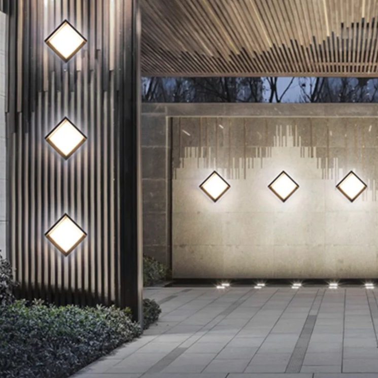 Elegante Außenwandleuchte mit Bewegungsmelder | IP65 Wasserdicht, Warmweißes LED Licht, Aluminium, 7W-4