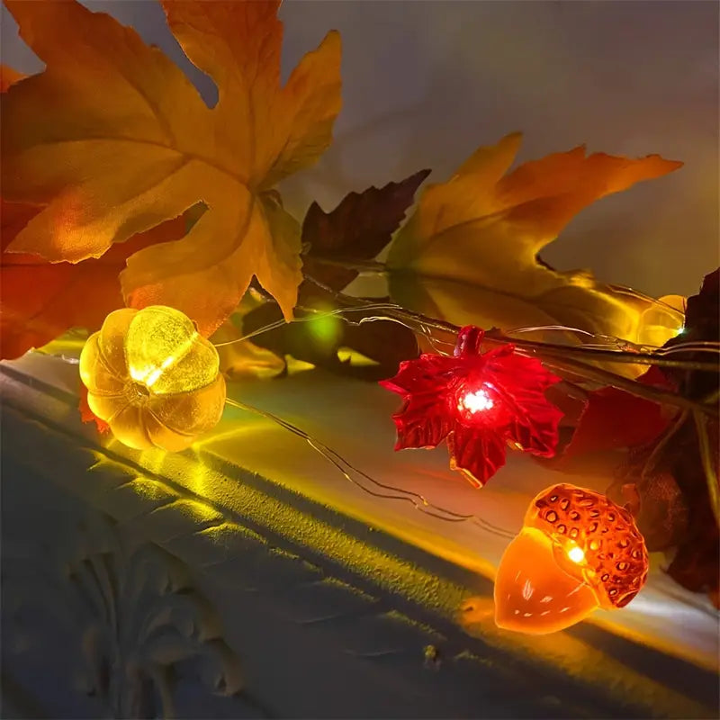 Herbstliche LED Lichterkette | Halloween Dekoration 5