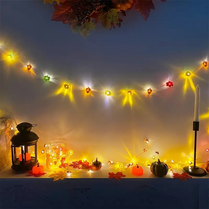 Herbstliche LED Lichterkette | Halloween Dekoration 7