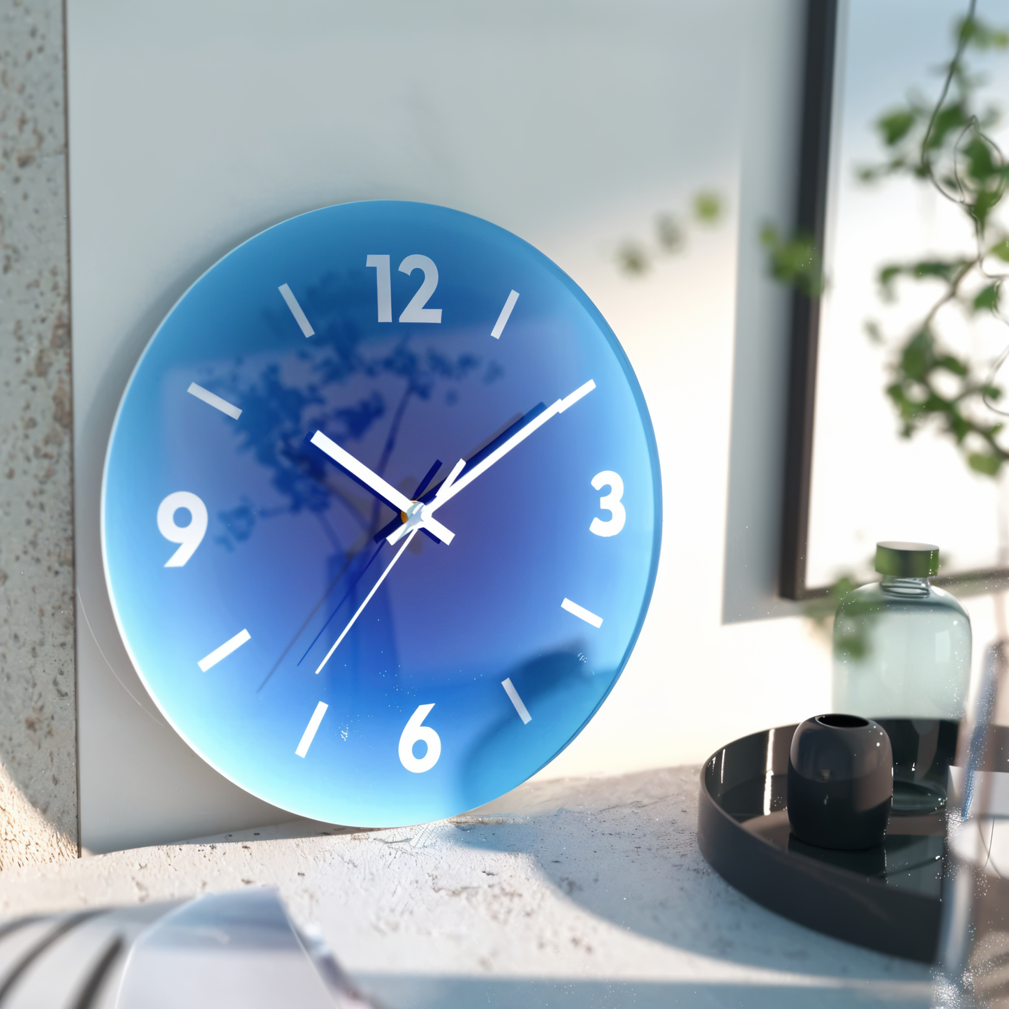 Vibrante Glas Wanduhr Modern – Leise Küchenuhr mit Buntem Design, Ø 30cm und 35cm, Hingucker für Jeden Raum-5
