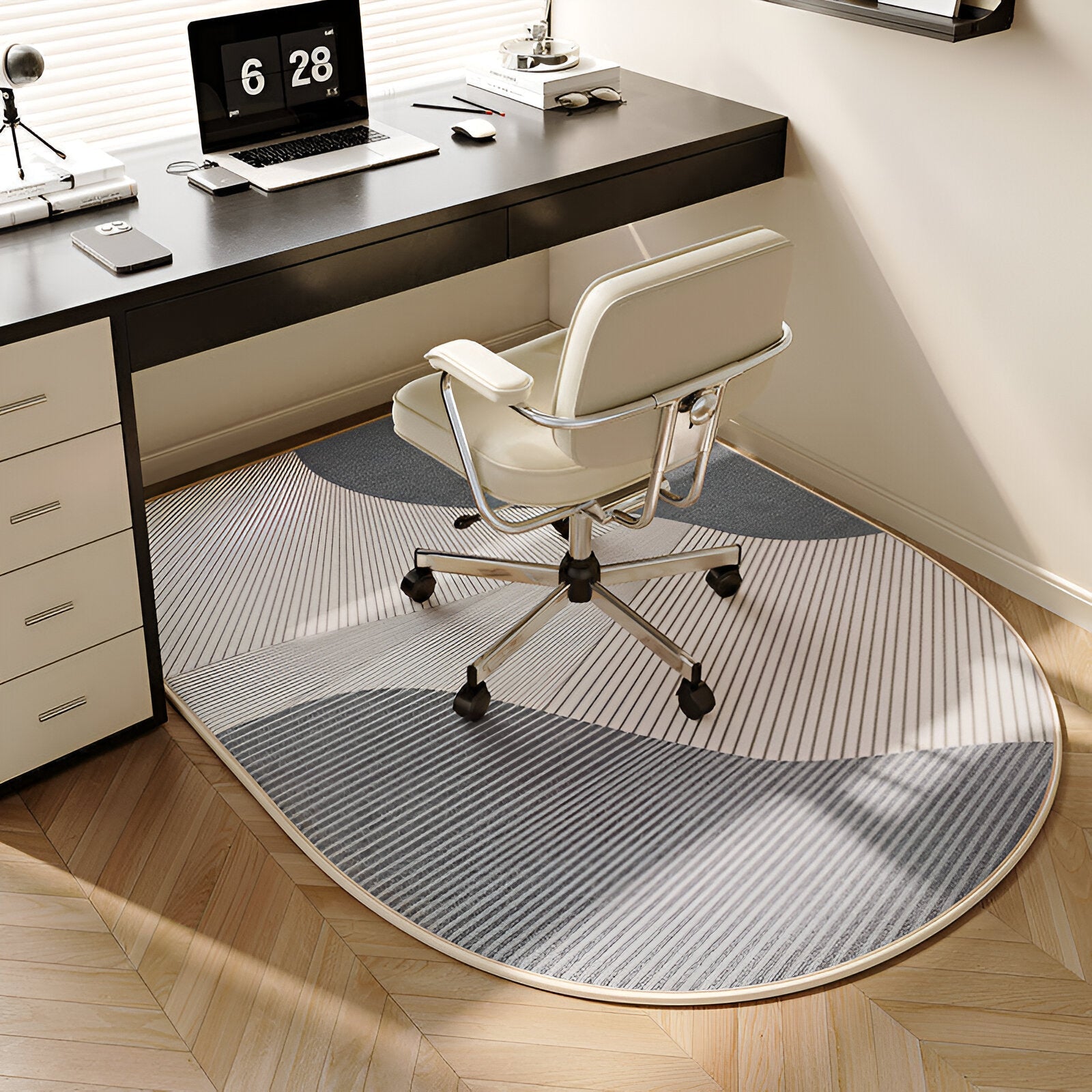 Variant image for ComfiOval Teppich Beige – Rutschfester Velours Teppich für Wohnzimmer und Schlafzimmer, 60x90 bis 180x250 cm-13