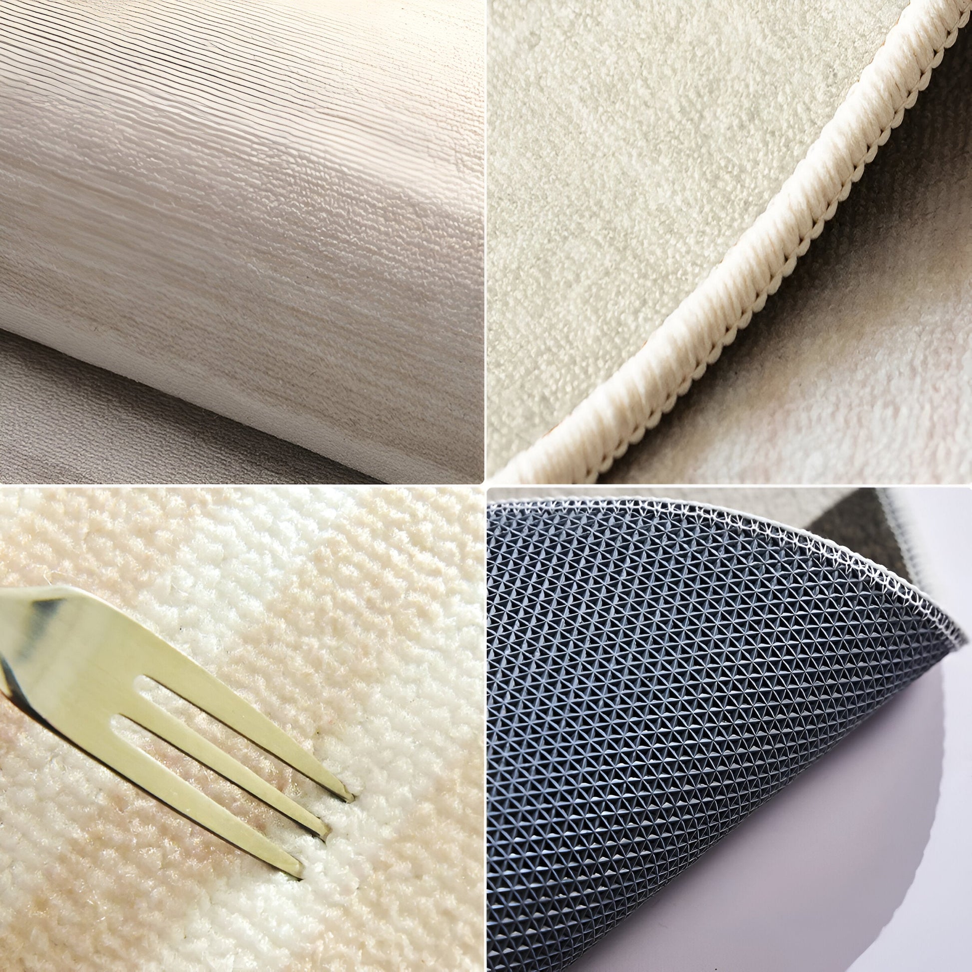 ComfiOval Teppich Beige – Rutschfester Velours Teppich für Wohnzimmer und Schlafzimmer, 60x90 bis 180x250 cm-2