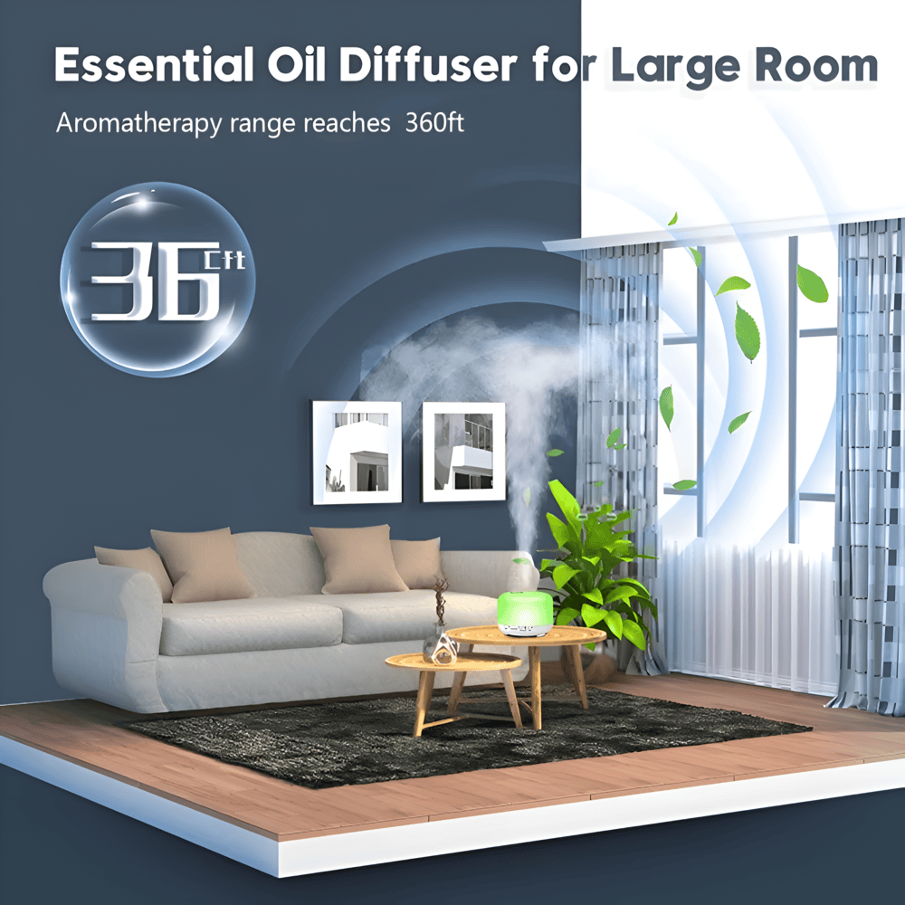 Farbenfroher 4-in-1 Luftbefeuchter mit Bluetooth-Lautsprecher und Nachtlicht für Schlafzimmer – BPA-frei, leise und sicher-3