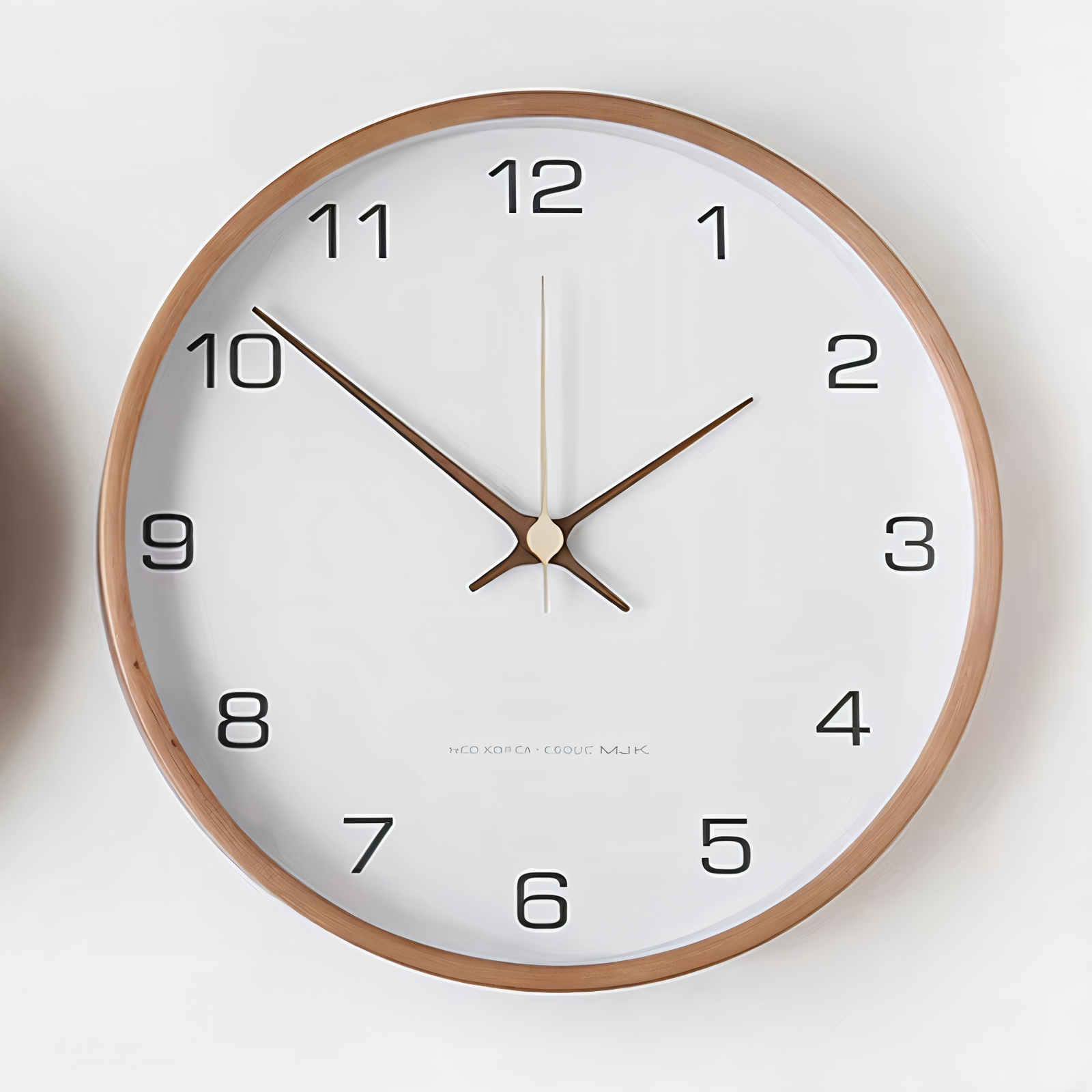 Variant image for Elegante Wanduhr aus Holz – Geräuschlos, Groß (30 cm), Modernes Design in Grau/Weiß, Zeitloser Hingucker-2