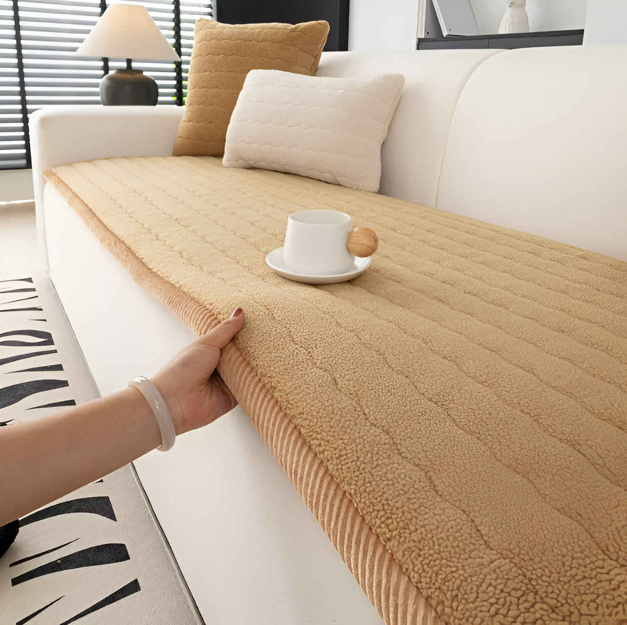 PolyesPlush Sofabezug | Rutschfester Überzug für Haustiere 4