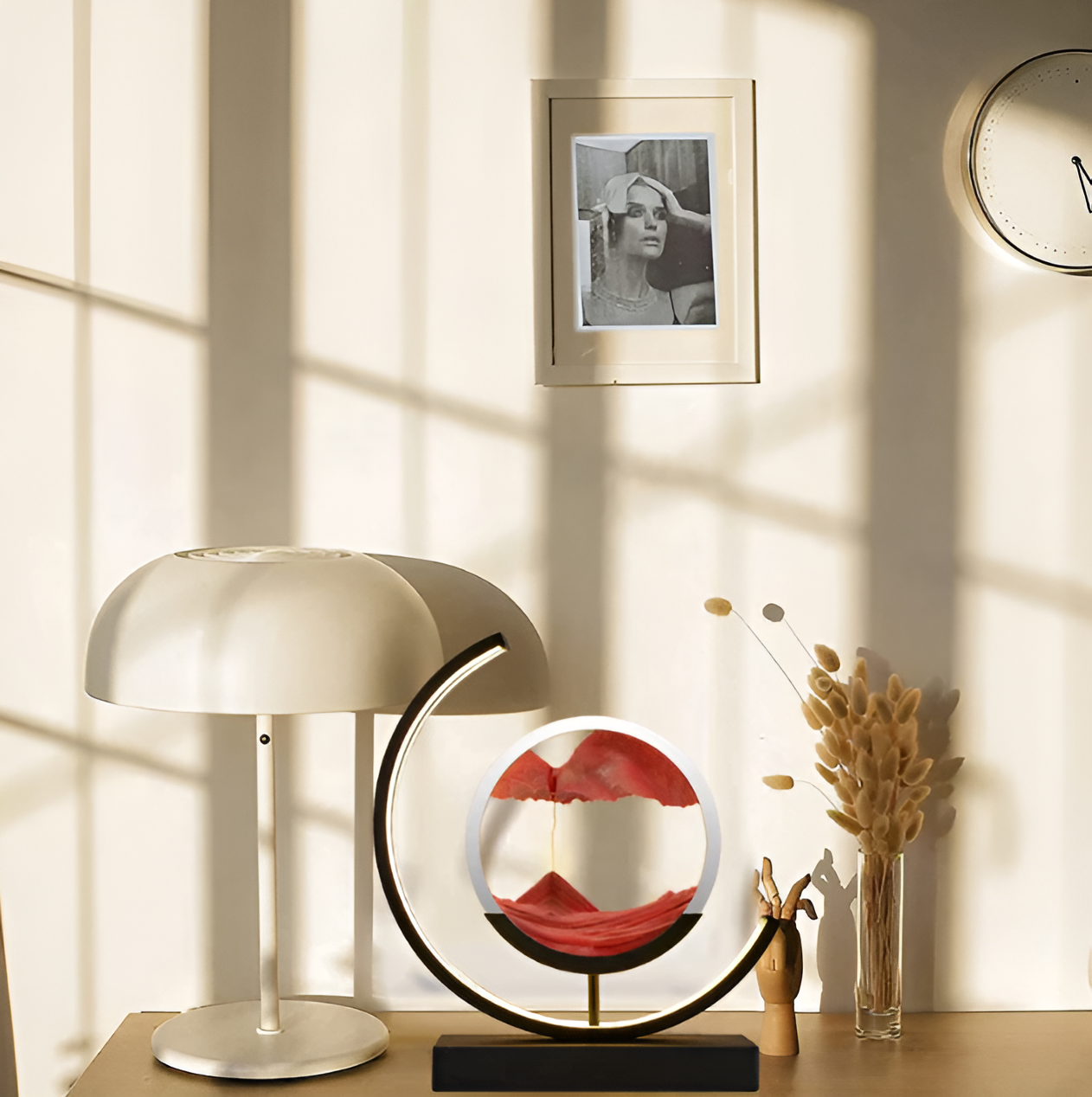 Sand Glow Tischlampe – Dimmbar mit App- und Fernbedienung, 3 Lichtfarben für entspannende Atmosphäre-4