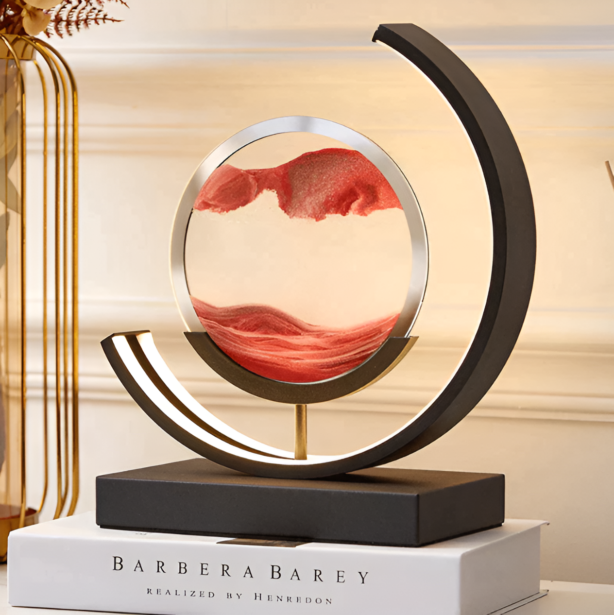 Sand Glow Tischlampe – Dimmbar mit App- und Fernbedienung, 3 Lichtfarben für entspannende Atmosphäre-3