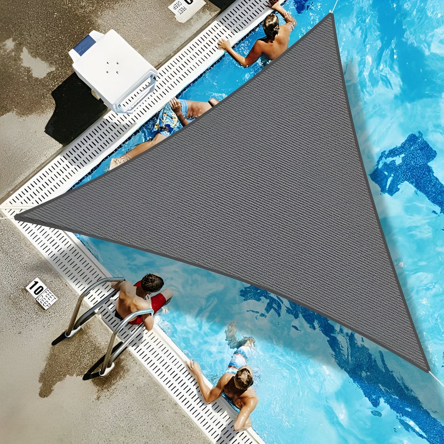 TriBlocker Wasserdichtes Dreieckiges Sonnensegel – UV-Schutz für Terrasse, Balkon und Garten-5