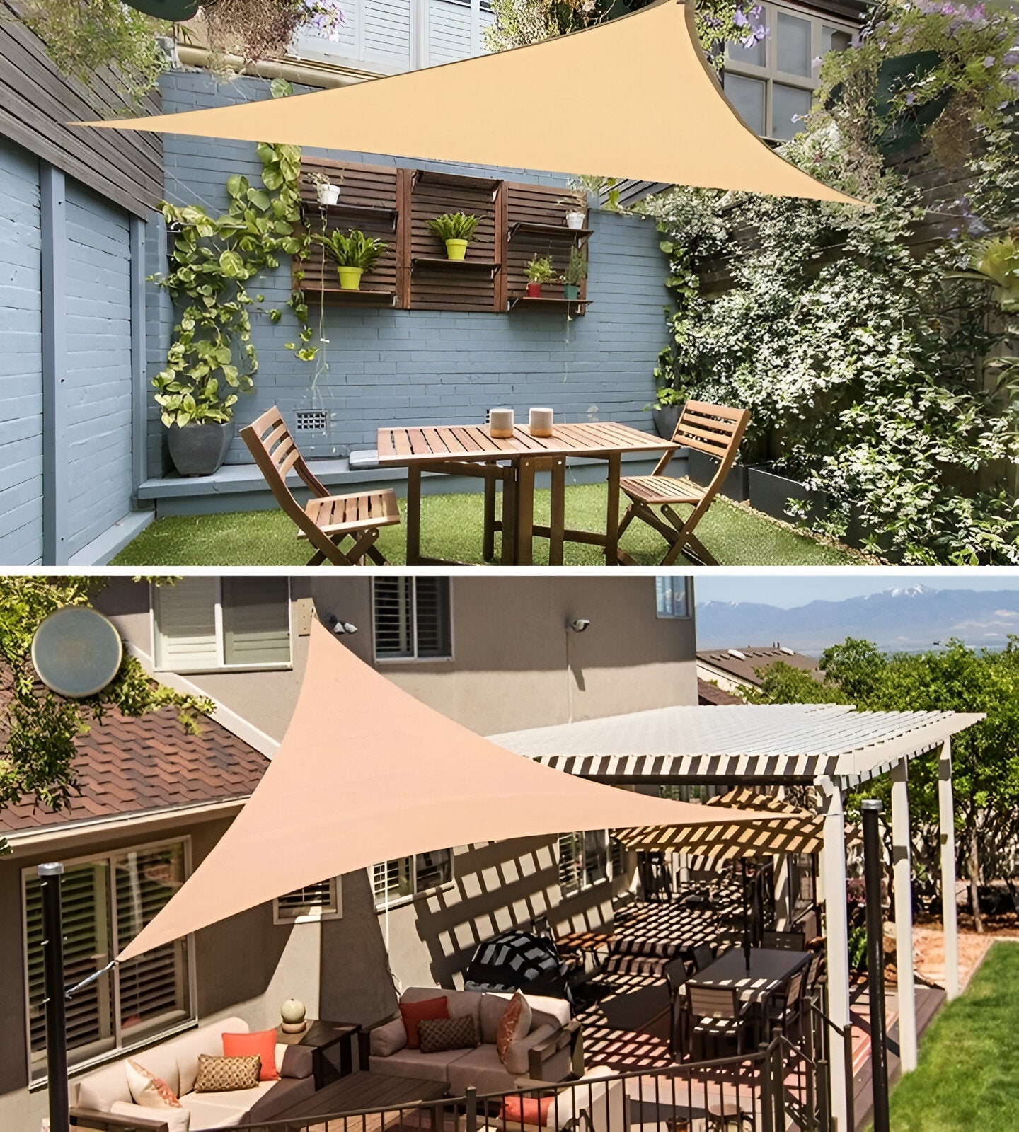 Variant image for TriBlocker Wasserdichtes Dreieckiges Sonnensegel – UV-Schutz für Terrasse, Balkon und Garten-8