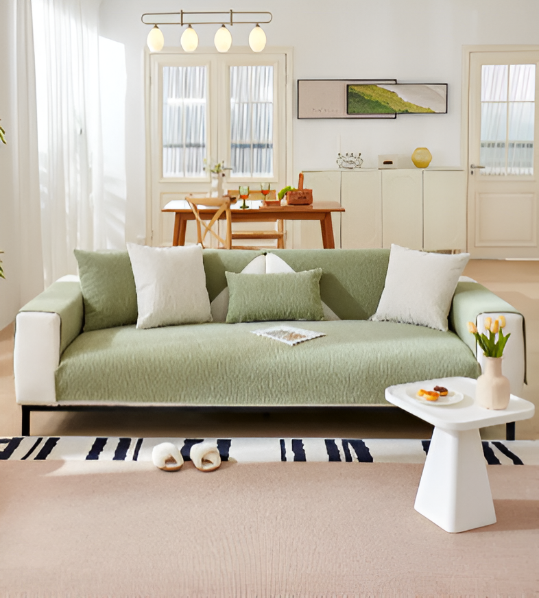 UniQuilted | Hochdichter Chenille Sofabezug Mit Silikonrückseite 5