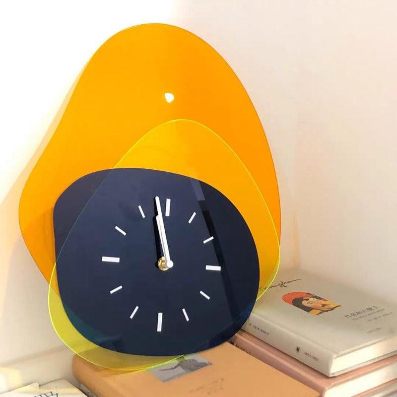 HueTime | Wanduhr Modern Neon Blau 25x35 cm Acryl 0
