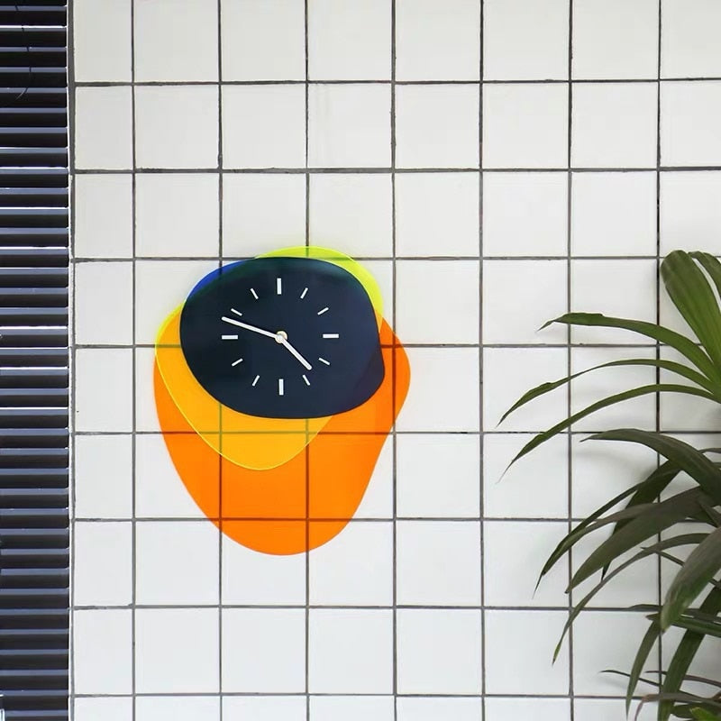HueTime | Wanduhr Modern Neon Blau 25x35 cm Acryl 1
