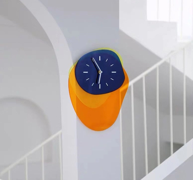 HueTime | Wanduhr Modern Neon Blau 25x35 cm Acryl 2