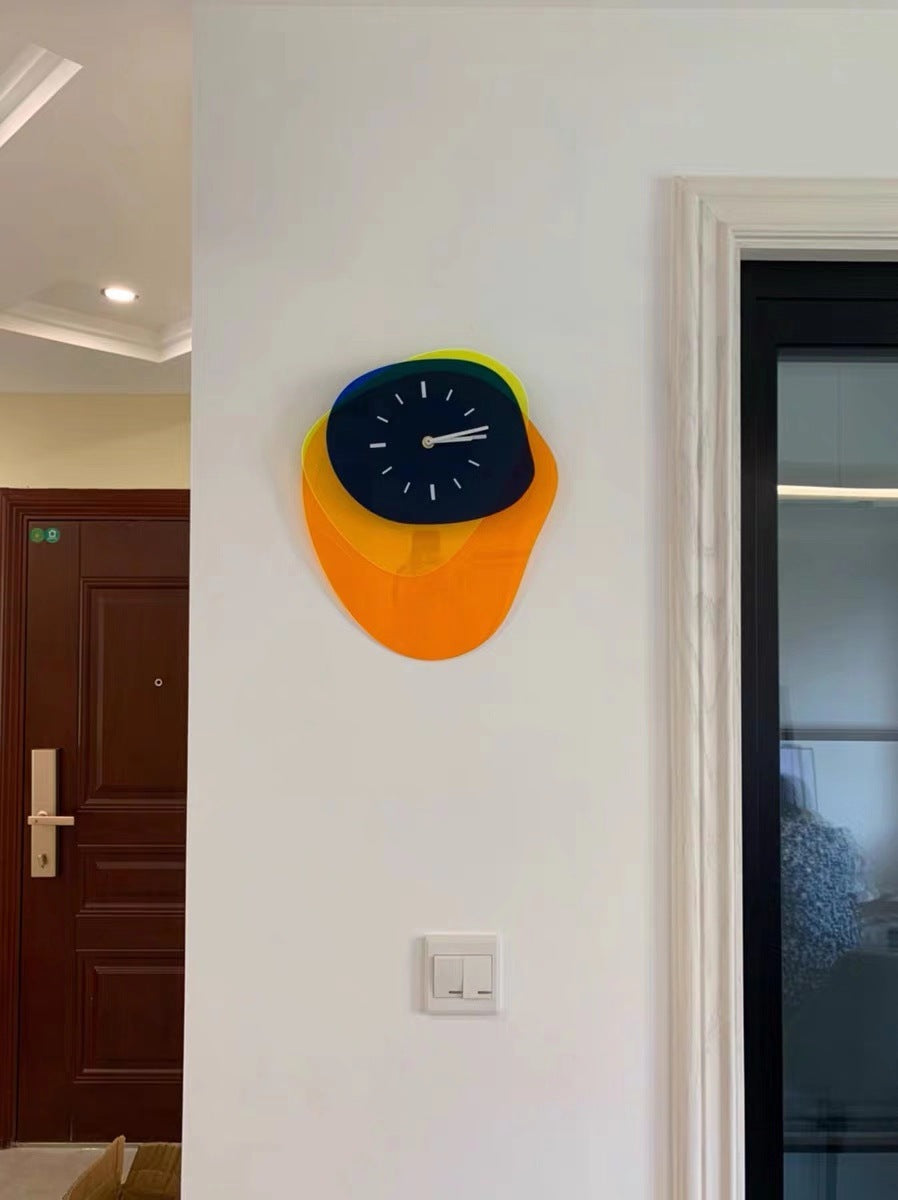 HueTime | Wanduhr Modern Neon Blau 25x35 cm Acryl 3