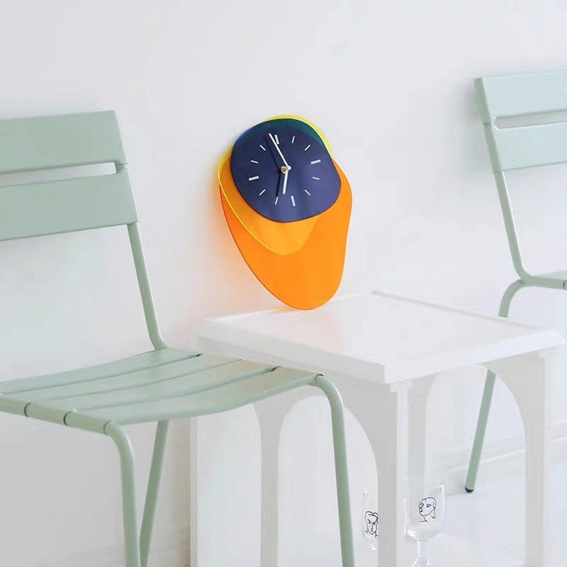 HueTime | Wanduhr Modern Neon Blau 25x35 cm Acryl 4