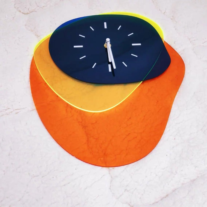 HueTime | Wanduhr Modern Neon Blau 25x35 cm Acryl 7