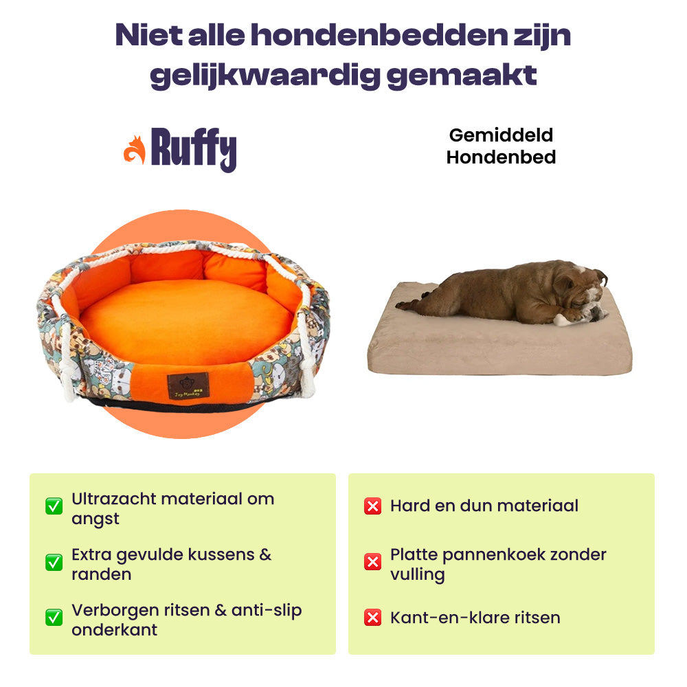 Hundebett Mit Stauraum Und Kauseil | Komfort Für Welpen 1
