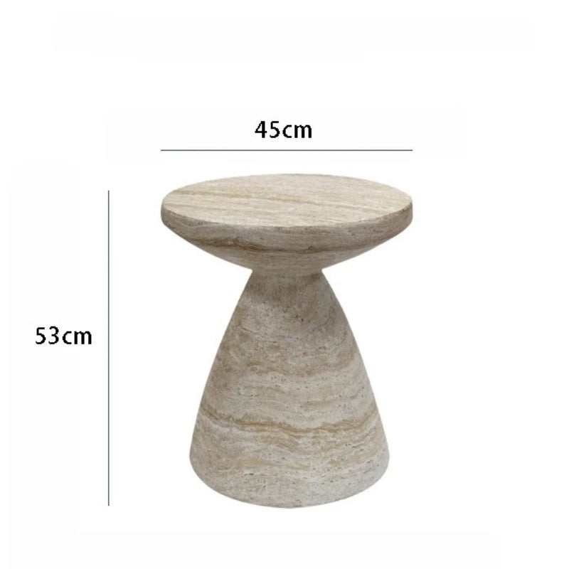 Imitationsstein Beistelltisch Rund | Minimalistisches Design 4