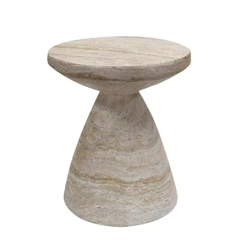 Imitationsstein Beistelltisch Rund | Minimalistisches Design 5