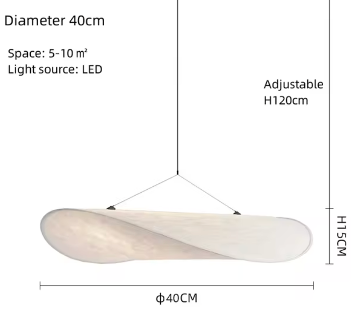 Japandi Hängeleuchte | Elegante Oval Pendelleuchte aus Metall 8