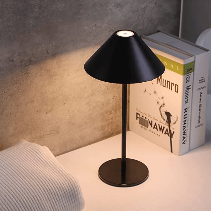 Kabellose Tischlampe Schwarz | Touch-Dimmbare LED-Tischleuchte 3
